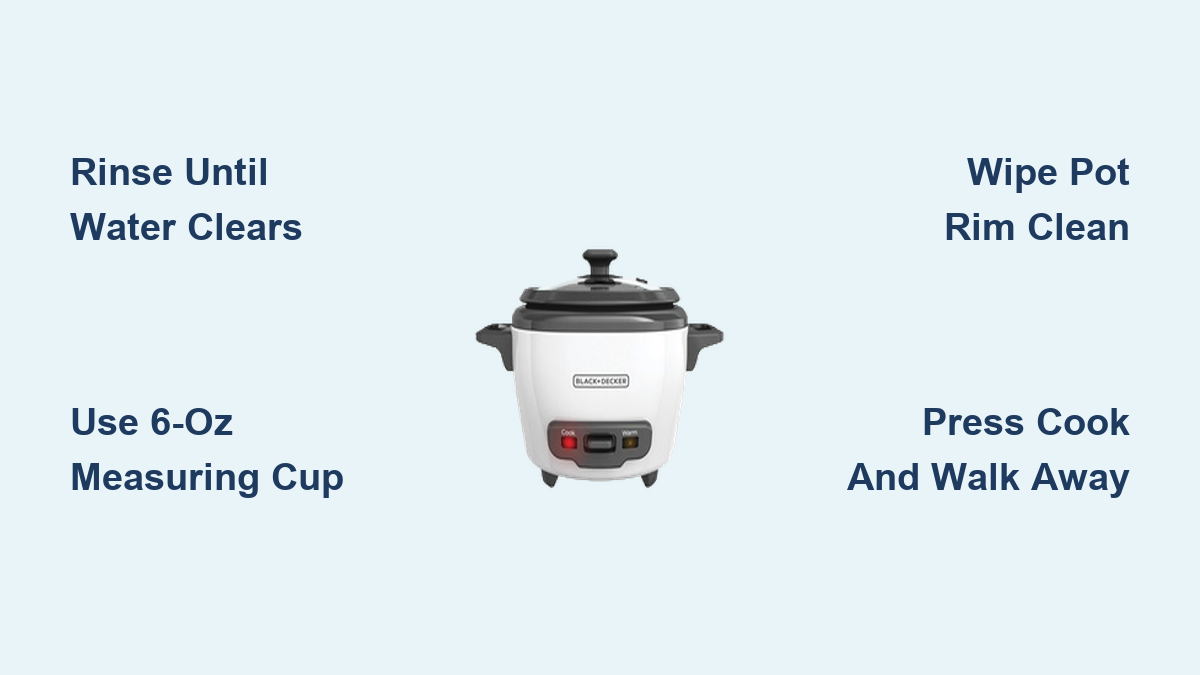 How Do You Use A Black And Decker Rice Cooker