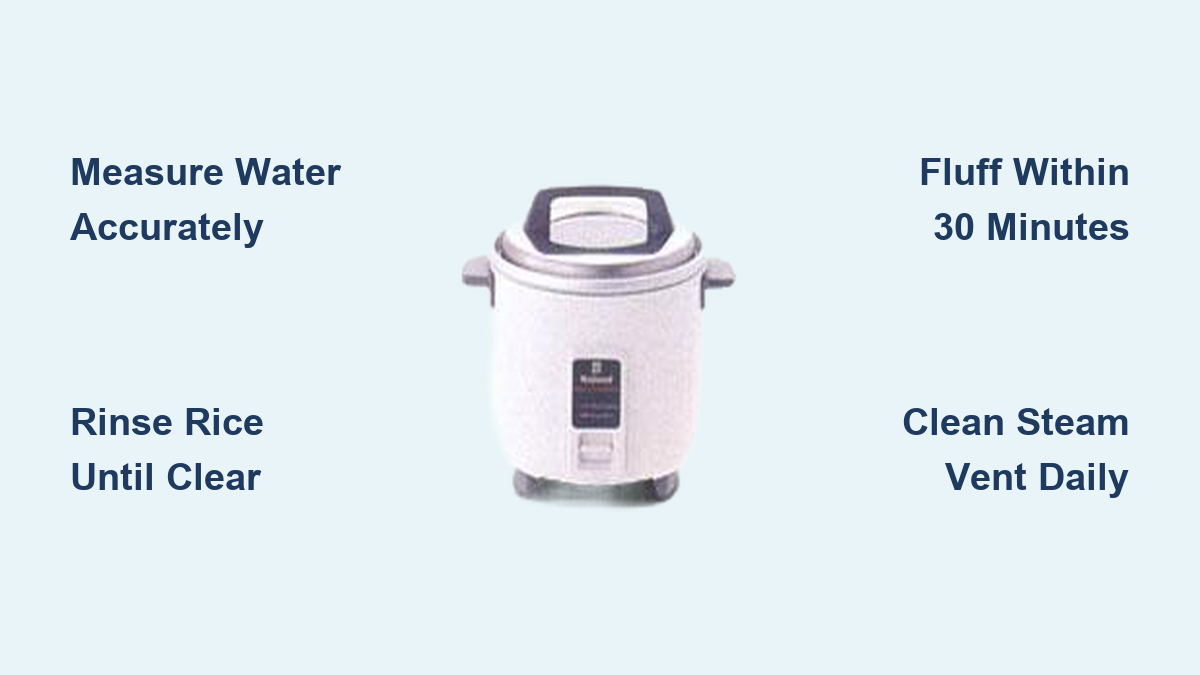 National Mini Rice Cooker How to Use a National Rice Cooker: Easy Steps