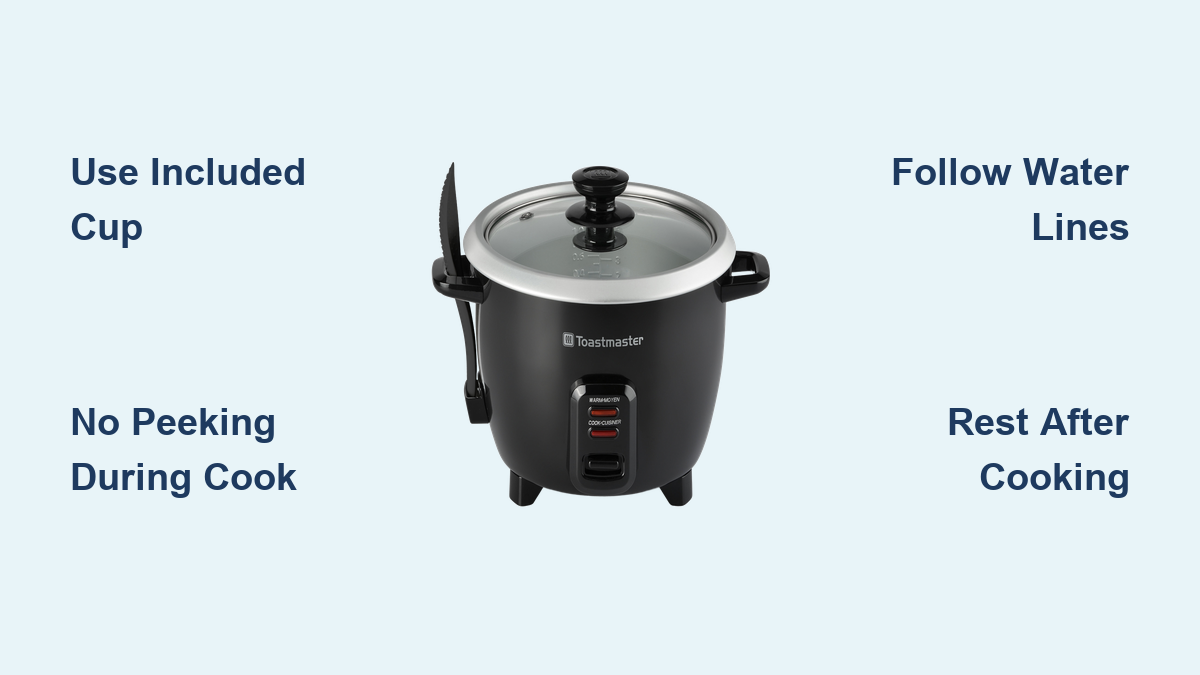How to Use Toastmaster Rice Cooker: Easy Guide