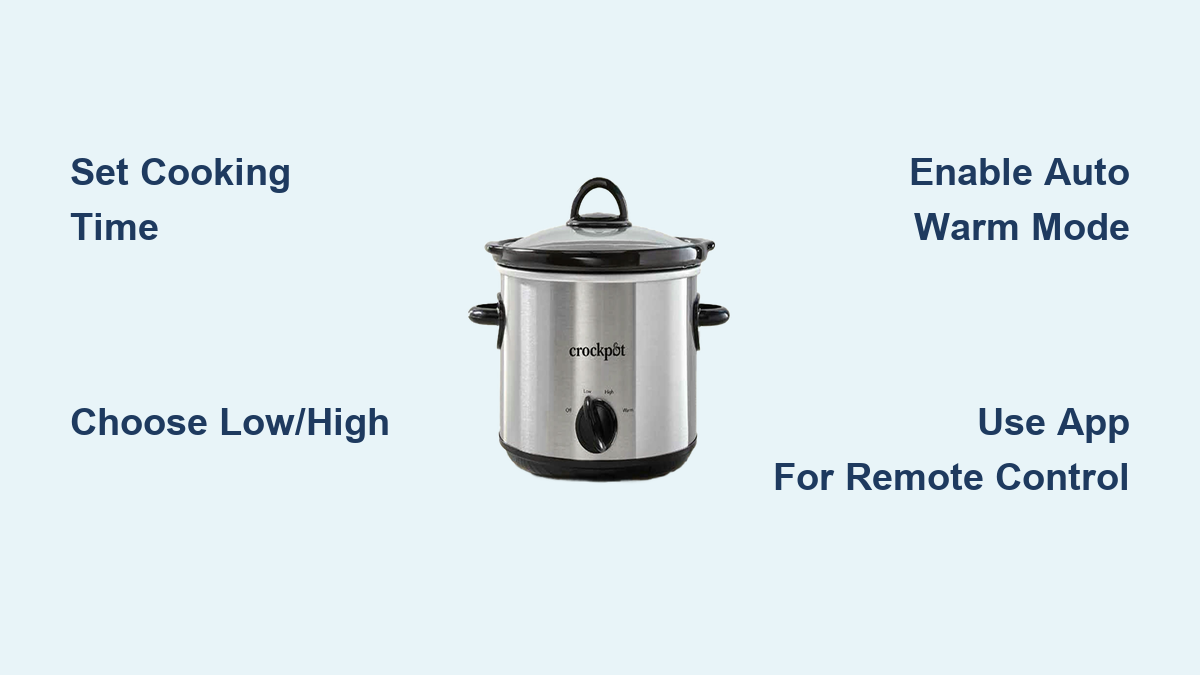 How to Set Timer on Crock Pot Slow Cooker